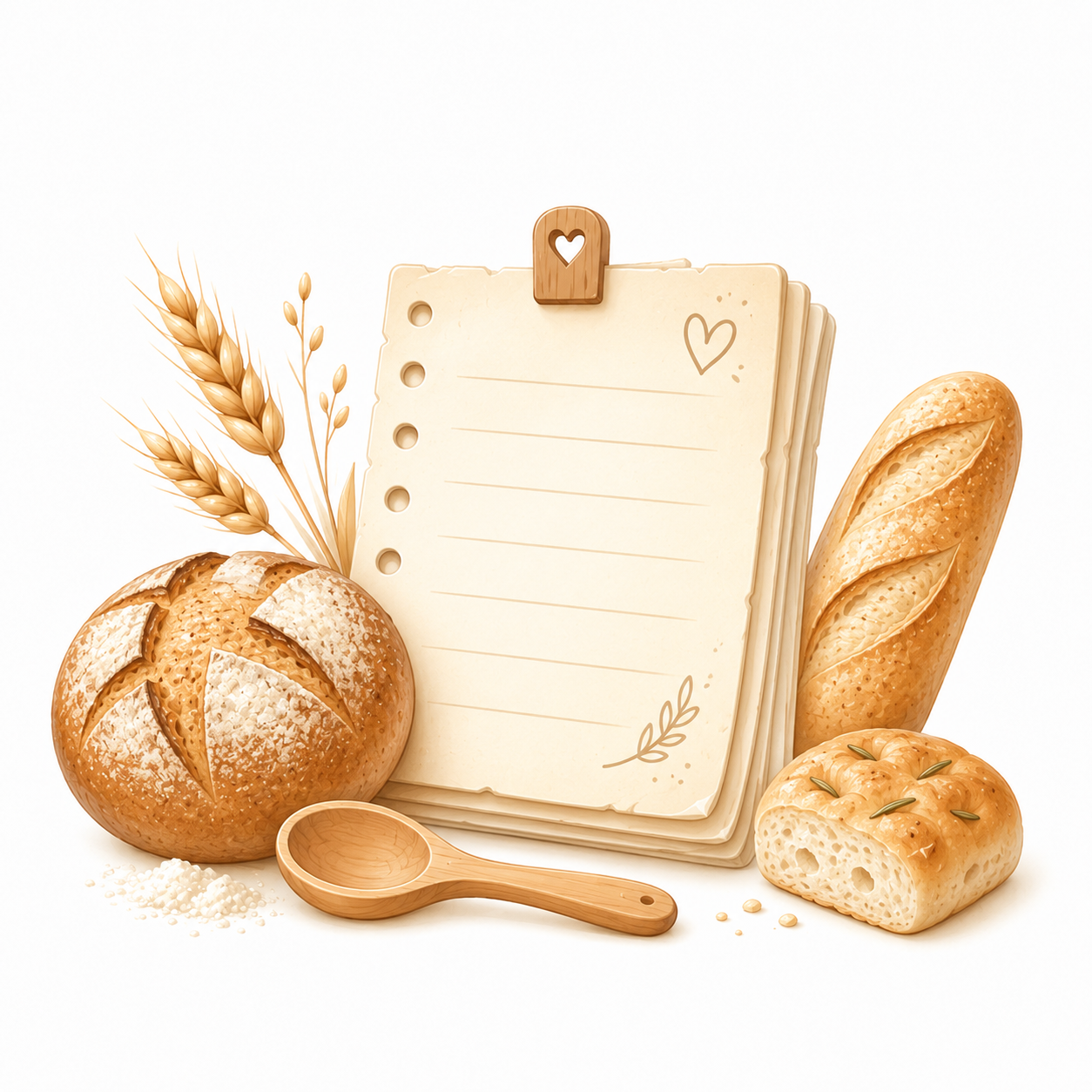 Artisan Bread Recipe Sheets