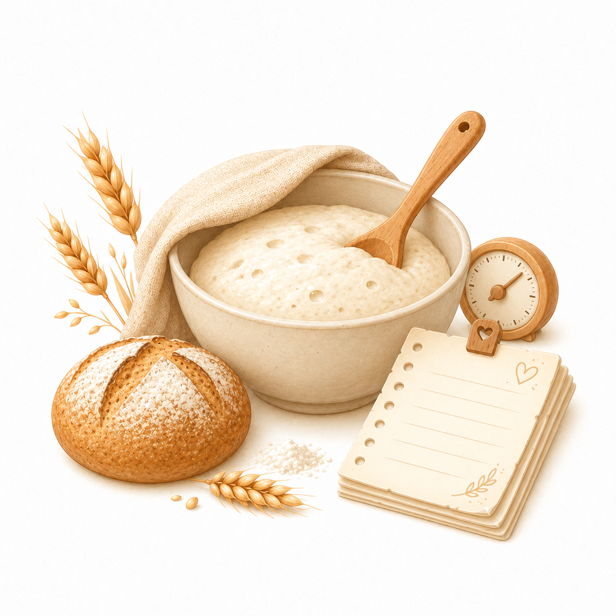 No-Knead Bread Method Sheets